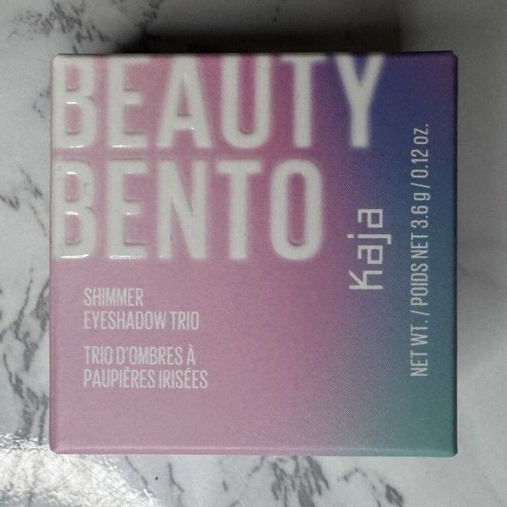 Kaja Beauty Bento Shimmer Eyeshadow Trio Creme Brulee Honey Crumble 0.12oz